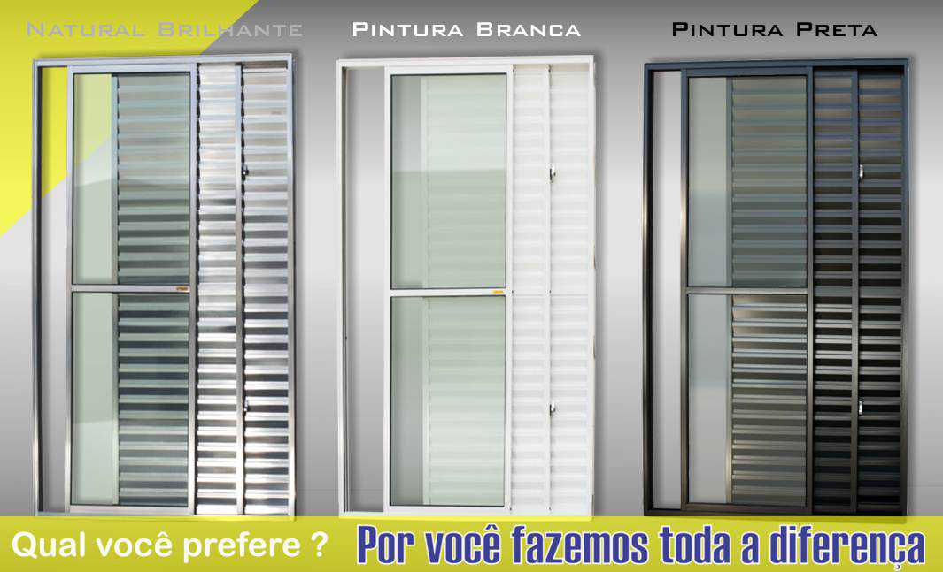 Acabamentos superficiais esquadrias de alumínio