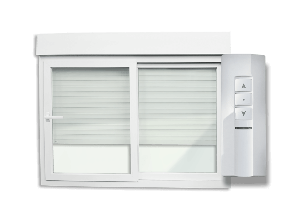 Janela Integrada de PVC 2 Folhas com controle remoto