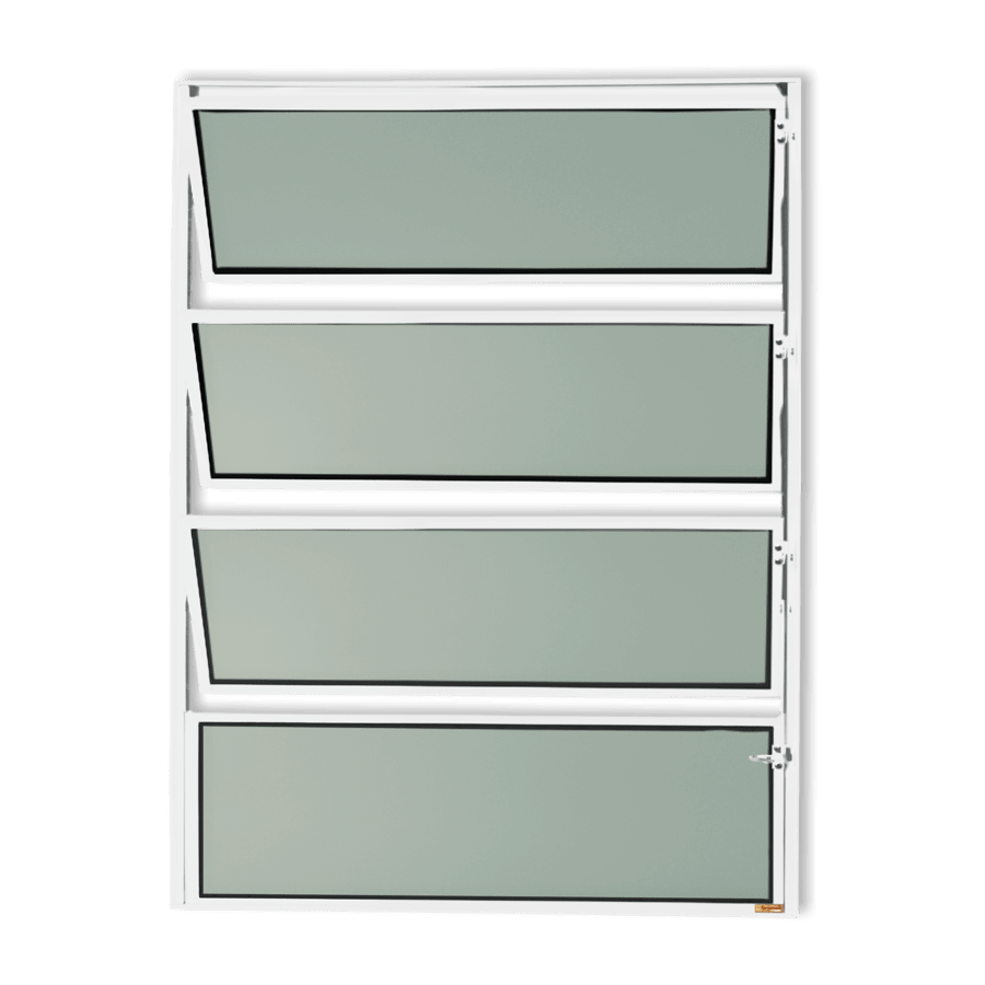 Basculante de Alumínio Master 1 seção (1F+3M) Branco