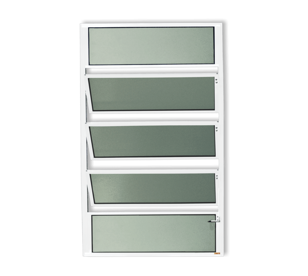 Basculante de Alumínio Plus 1 seção (2F+3M) Branco