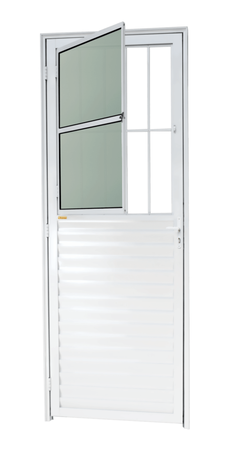 Porta de Alumínio Sala Linha L-25 Branco