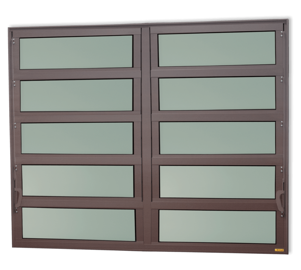 Basculante de Alumínio Elite 2 seções (2F+8M) Corten