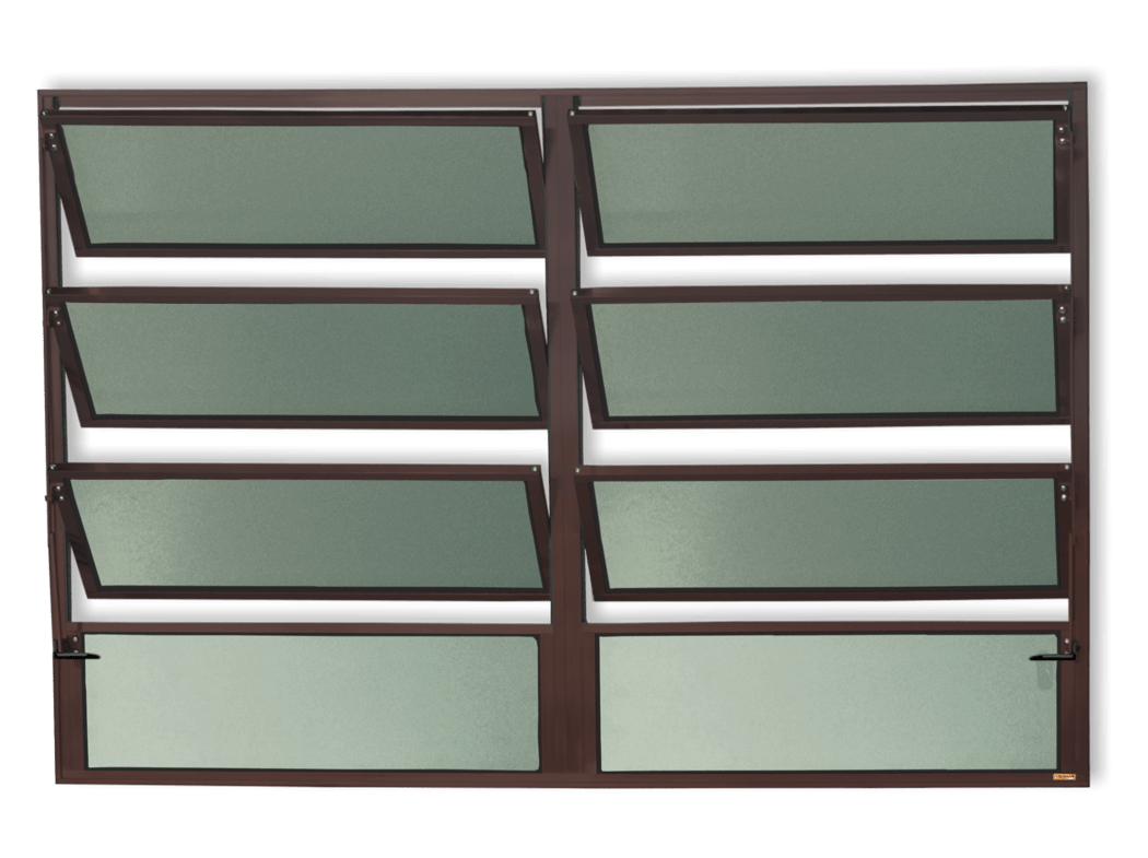 Basculante de Alumínio Plus 2 seções (2F+6M) Corten