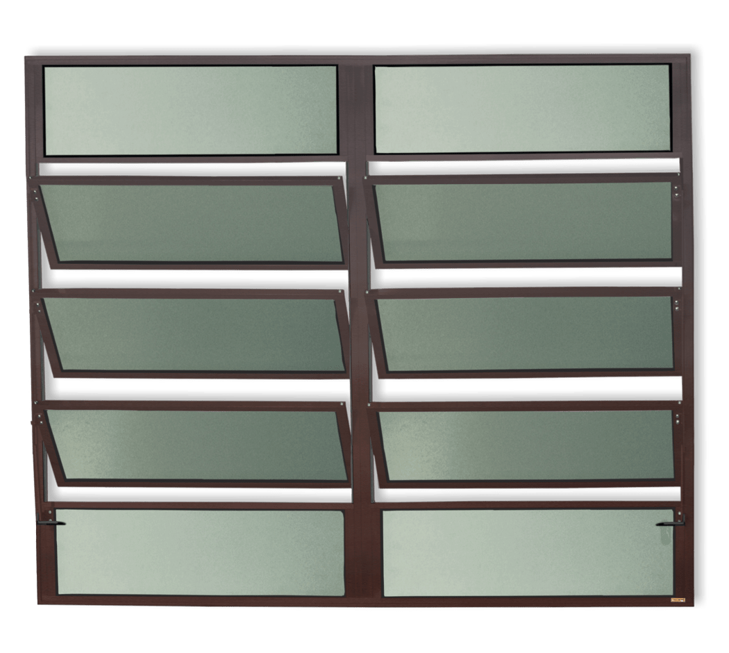 Basculante de Alumínio Plus 2 seções (4F+6M) Corten