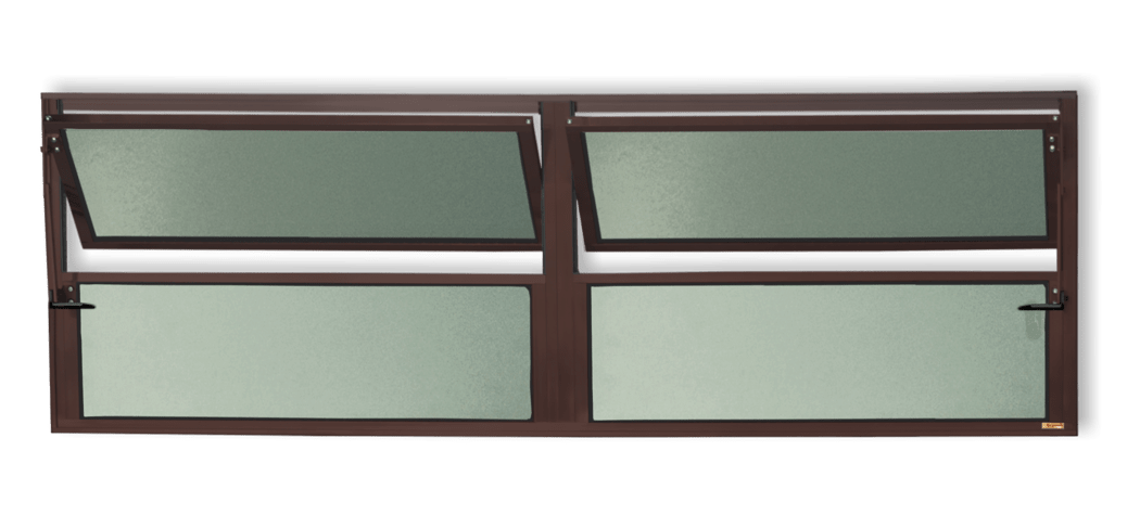 Basculante de Alumínio Plus 2 seções (2F+2M) Corten