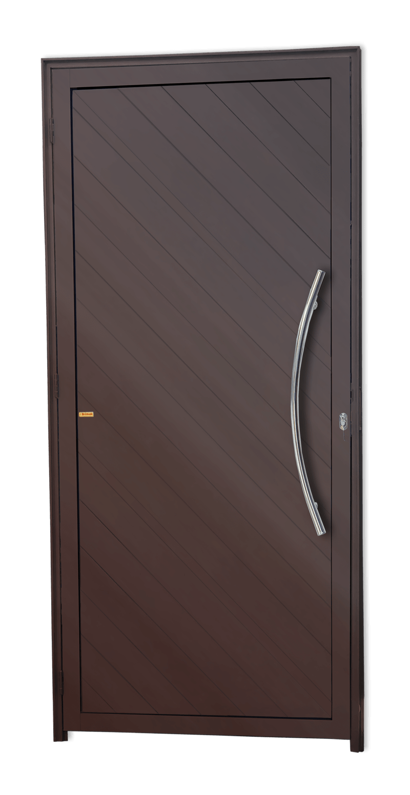 Porta de Alumínio Savana c/Puxador Linha Super-25 Corten