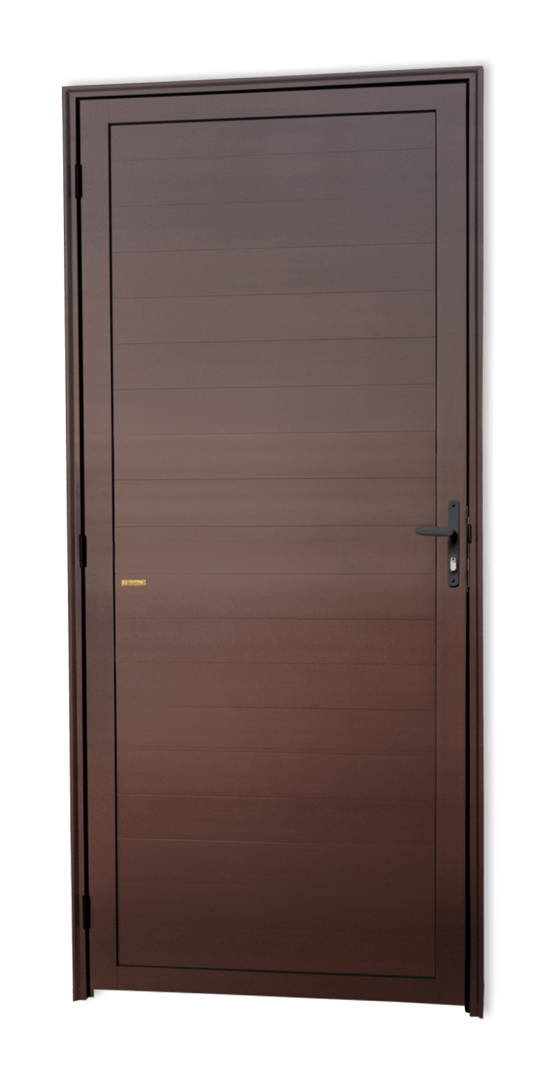 Porta de Alumínio Lambril Linha Super-25 Corten