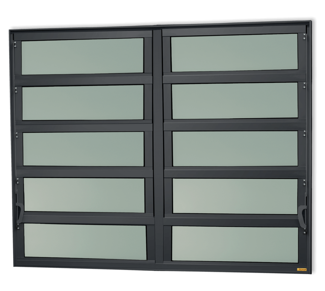 Basculante de Alumínio Elite 2 seções (2F+8M) Preto