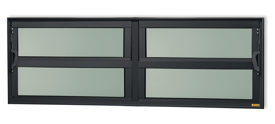 Basculante de Alumínio Elite 2 seções (2F+2M) Preto
