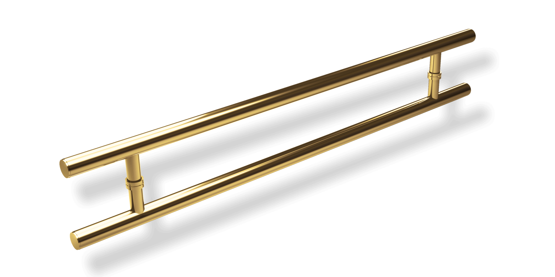 Puxador de alumínio modelo Londres Dourado