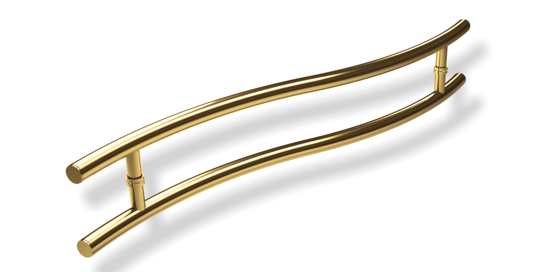 Puxador de alumínio modelo Sydney Dourado