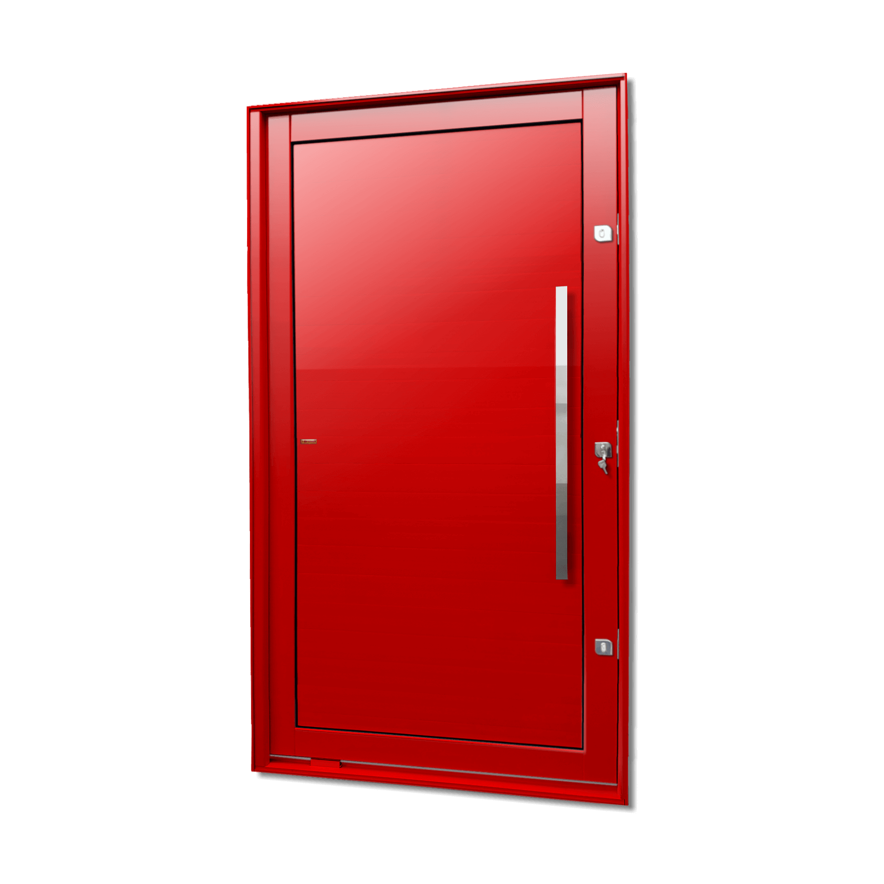 Porta Pivotante de Alumínio Lambril c/Puxador Linha Elite Vermelho