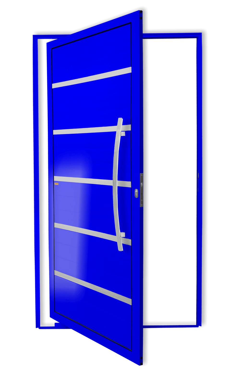 Porta Pivotante de Alumínio Premium c/Puxador Linha Super-25 Azul