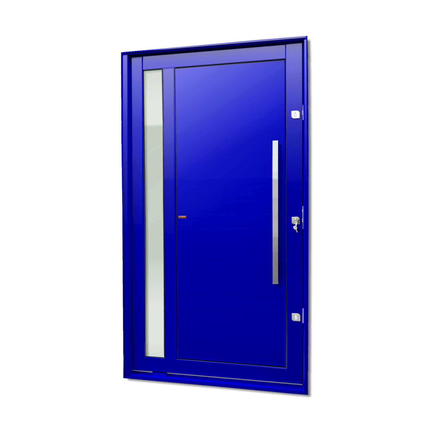 Porta Pivotante de Alumínio Visione c/Puxador Linha Elite Azul