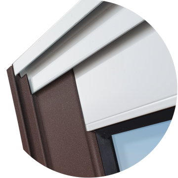 detalhe do canto superior da janela Mix Corten
