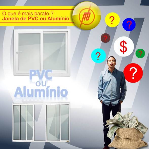 O que é mais barato. Esquadrias de Alumínio ou PVC